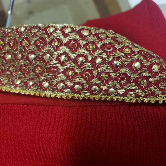 VINTAGE St. John Evening by Marie Gray Red Jacket Sz 8 GGG - Picture 8 of 8